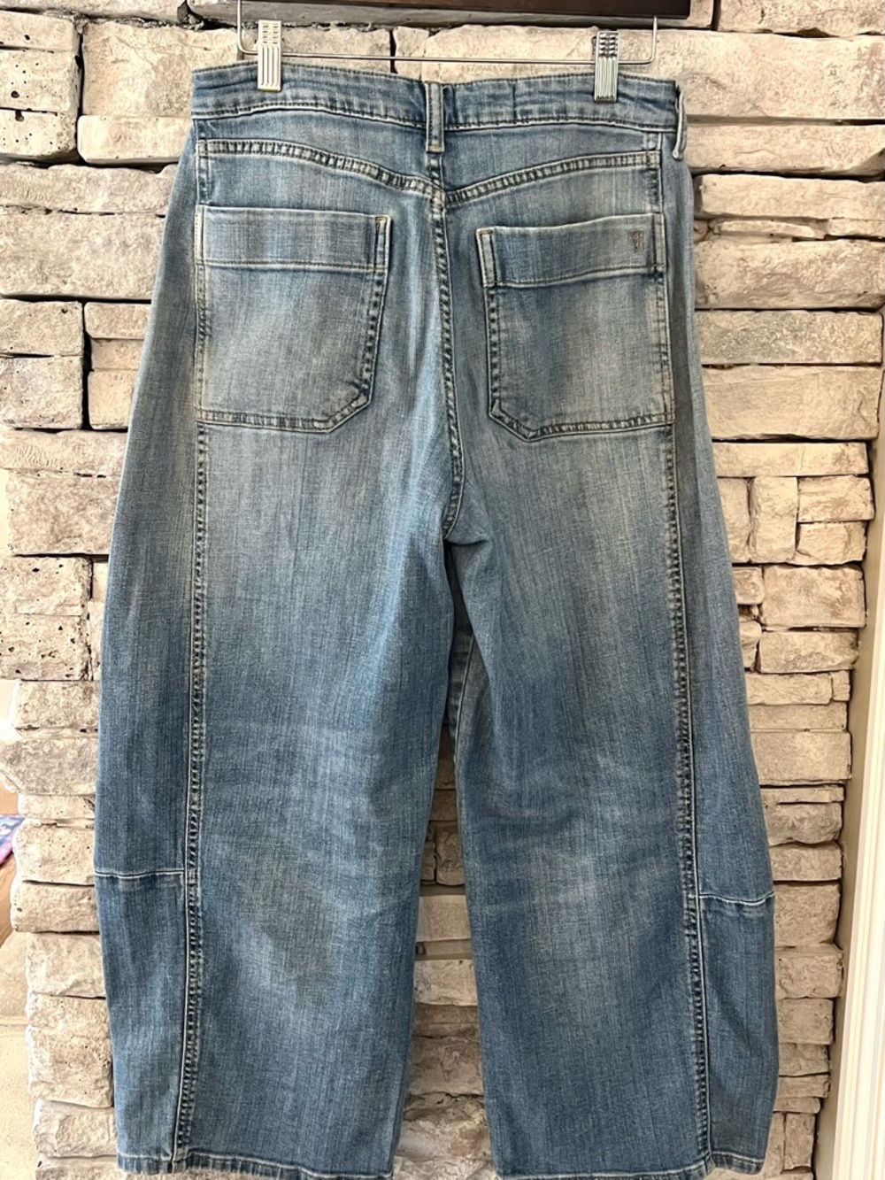 Pilcro Anthropologie Barrel Jeans Womens 26 High Rise Cropped Curved Denim - Picture 5 of 12